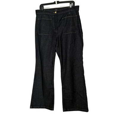 J. Crew High Rise Kickout Jeans Sailor Pockets Indigo - 30