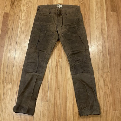 #ad Red Clouds Collective Pants Great Northern Waxed Canvas Double Knee Size 36 x 32 $179.00