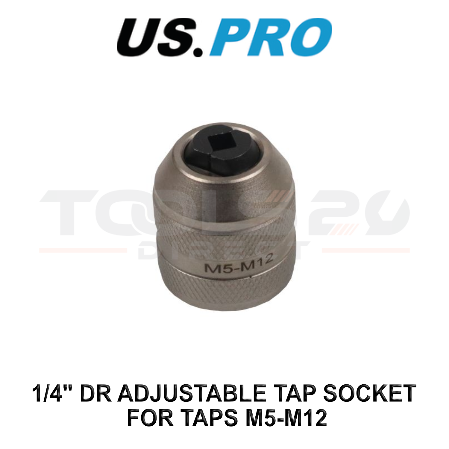 US PRO Tools 1/4"" Dr Adjustable Tap Socket for Taps M5-M12 7226