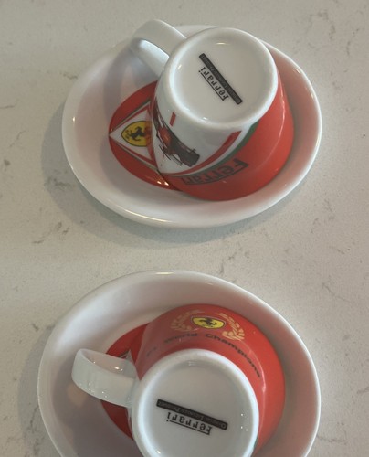 Pair of Ferrari Espresso Cups & Saucers, Official Licensed Product - Picture 8 of 15
