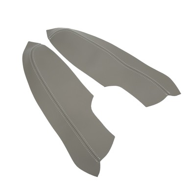 _Grey 2Pcs/Set Microfiber Leather Front Door Panel Armrest Cover Protector