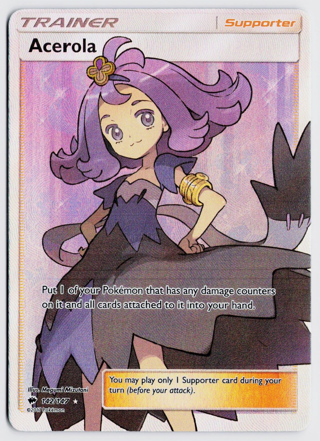 Acerola (Full Art) 142/147 Ultra Rare - SM - Burning Shadows EN MP