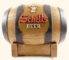 Vintage Schell's Deer Head Beer Ceramic Barrel Beer Keg Advertising - For Repair