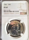 1961 Proof Franklin Half Dollar 50C Silver Philadelphia NGC PF67