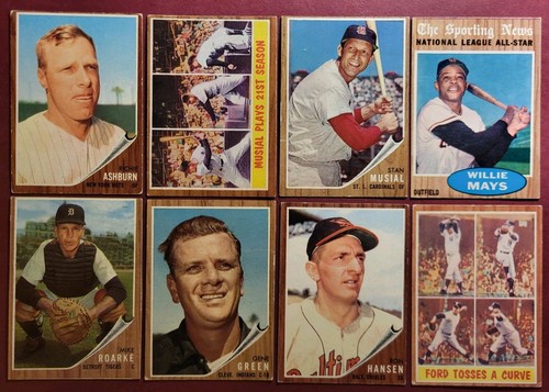 Vintage 1962 Topps 54-card Lot *20 HOFers* 31 of 54 cards Vg-Ex or better *Nice* - Picture 12 of 16
