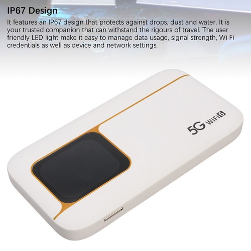 5G Mobile Hotspot WiFi 6 2.01in Touch Screen 7100mAh Portable Mobile Router NEW - Afbeelding 12 van 12