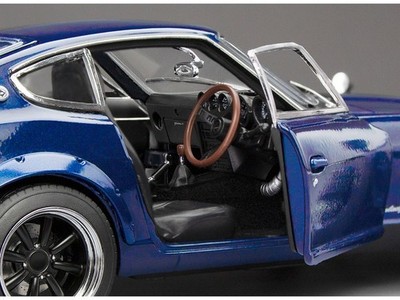 1970 NISSAN FAIRLADY Z (S30) RHD MIDNIGHT BLUE 1/18 DIECAST BY SUN