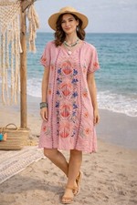Johnny Was Workshop NWT Small Ragland Embroidered Dress - Isla Taffy