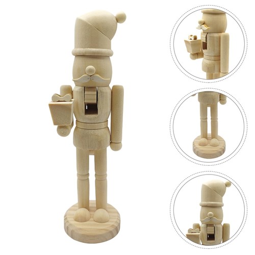 Figurines Casse-Noisette En Bois - Soldat Hanoukka Blanc Et Bleu Pour Décoration Festive