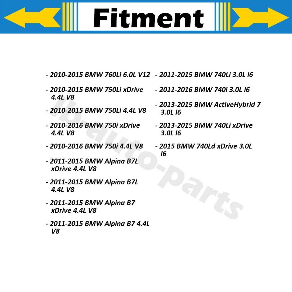 Manguera de freno delantera trasera 4 piezas para BMW 750i 2010-2016 4,4 L Foto 2 de 4