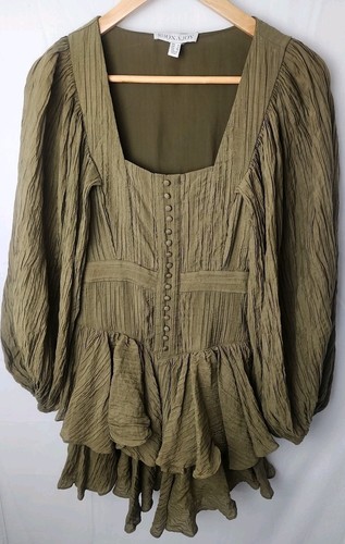 Shona Joy Mila Square Neck Mini Dress Short Womens Cumin Size AU 8 US 4 rrp $340 - Bild 2 von 8