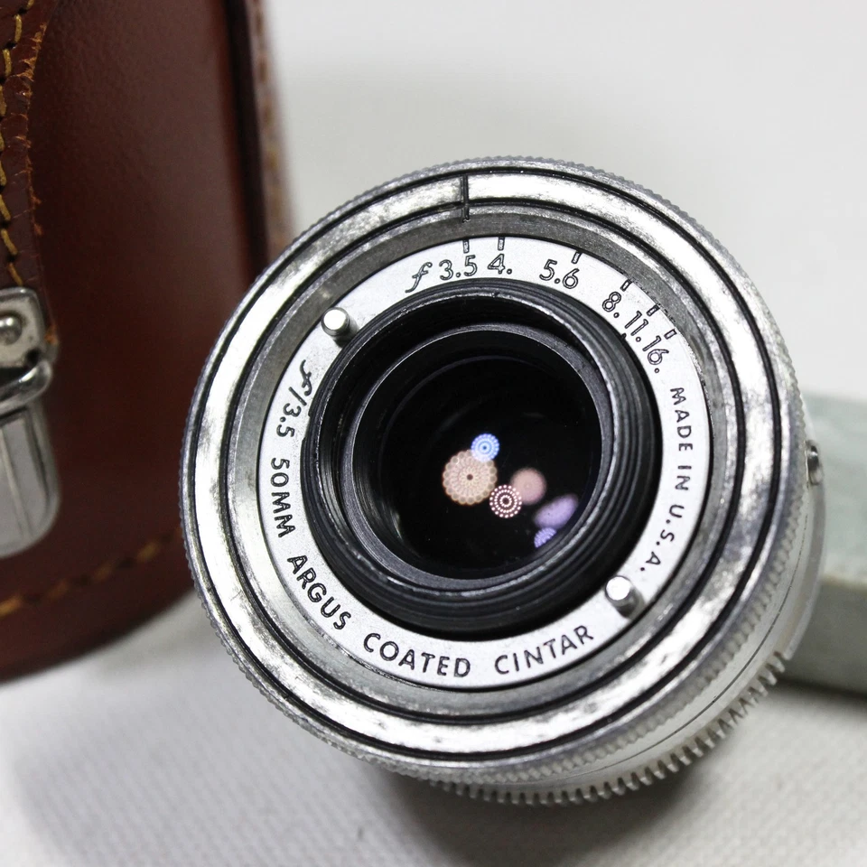 Argus Coated Cintar 50mm f/3.5 Lens (C-Series Cameras) with Rear Cap & Lens Case - Image 2 of 4