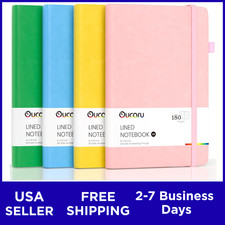 Lined Journal Notebook, 4 Pack, 180 Pages, A5 Journal for Writing, 100 GSM T ...