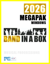Band in a Box MegaPak 2026 - Win - Music Audio Software - Product License - NEW