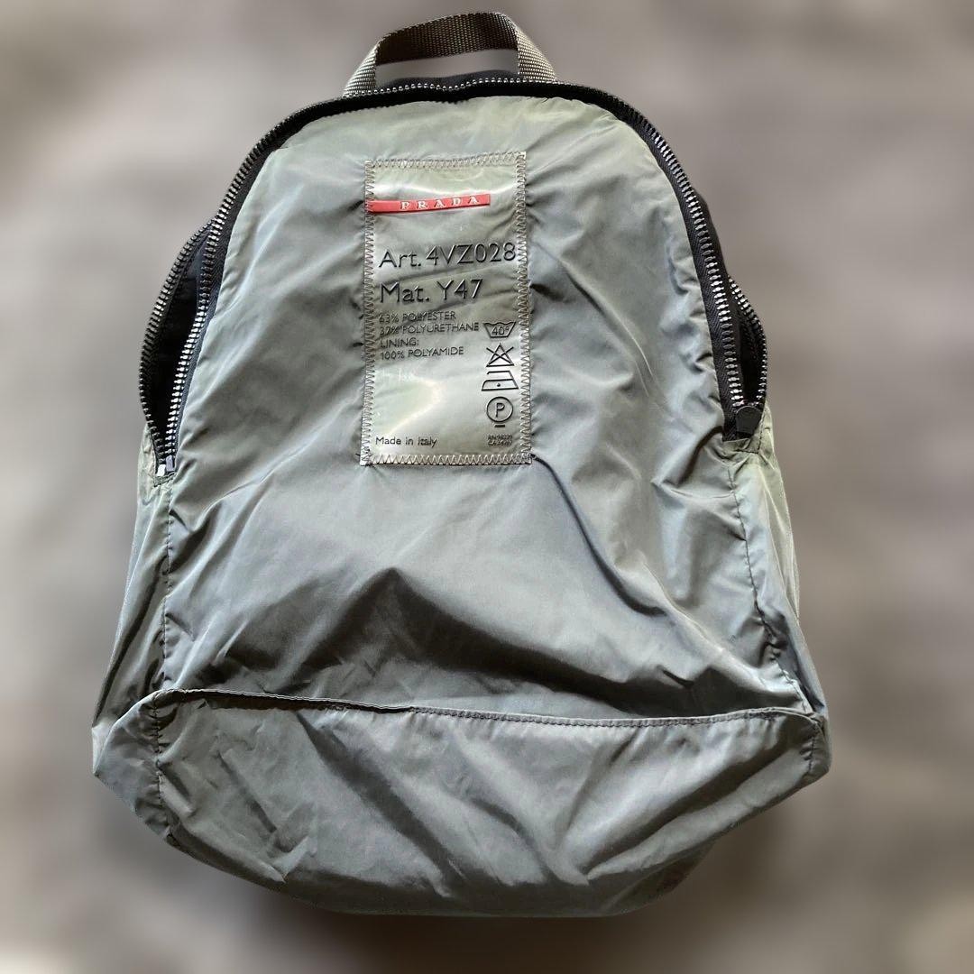 PRADA SPORT Backpack Black 4VZ028 37cm 14.5in Durable Stylish One