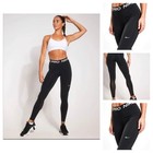Nike Pro Women' Leggings DRI-FIT Running Gym Activewear Black Bottom