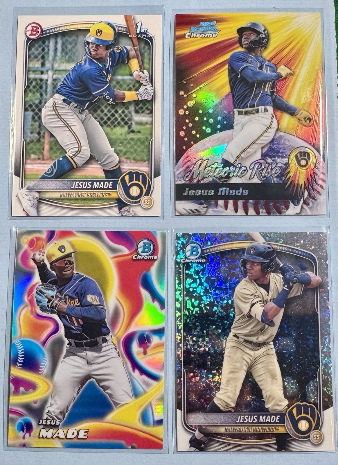 2025 Bowman Chrome Jesus Made Meteoric Rise Melt Mashers Mini Diamond Paper 1st