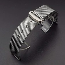 20mm Solid Stainless Steel Mesh Band For Omega Seamaster With 4 Spring Bars