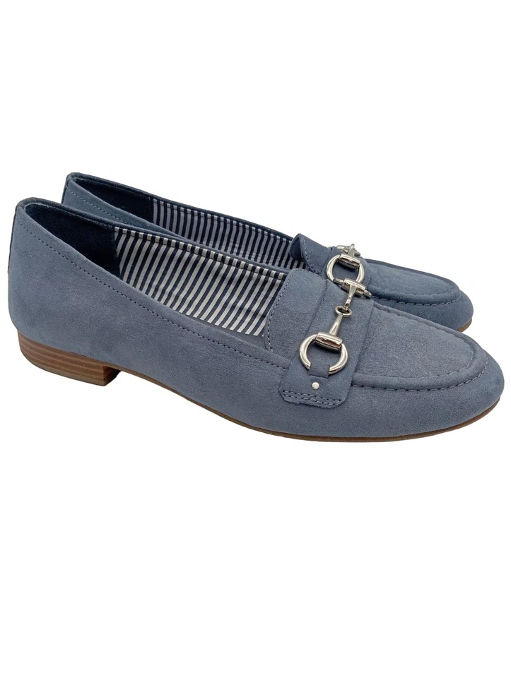 GRACELAND Mocassins Dames Chaussures T EU 37 bleu-argenté style décontracté - Photo 1/4