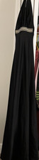 Jessica McClintock for Gunne Sax Black Halter Dress Size 9/10 Rhinestone Detail