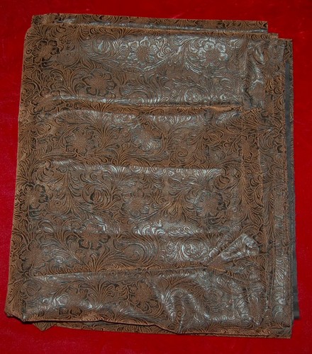 Vintage Embossed Faux Leather Southwestern Floral Pattern 250 x 54 10,4 Yard - Afbeelding 6 van 6