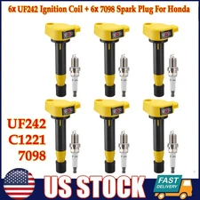 High Performance Ignition Coil + Iridium Spark Plug For Honda Accord Acura UF242