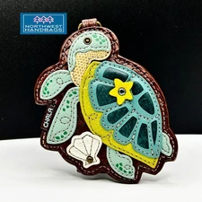 TURTLE A KEY FOB COIN PURSE KEYCHAIN Ocean Beach CHALA