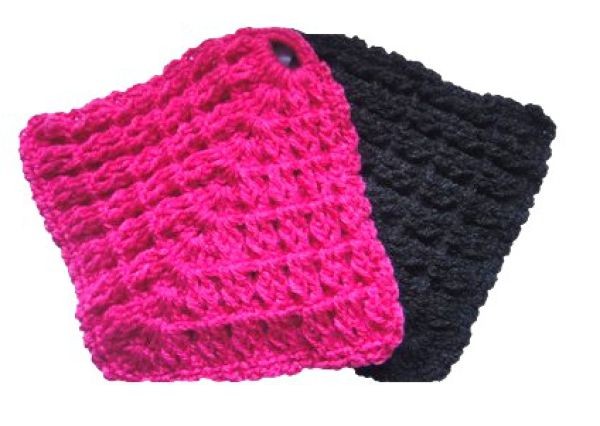Topflappen In Der Farbe Pink Und Grau-image