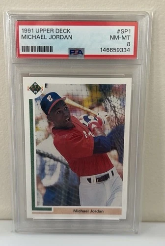 1991 Upper Deck Michael Jordan Rookie RC Baseball PSA 8 Centered Fresh Grade! 🔥