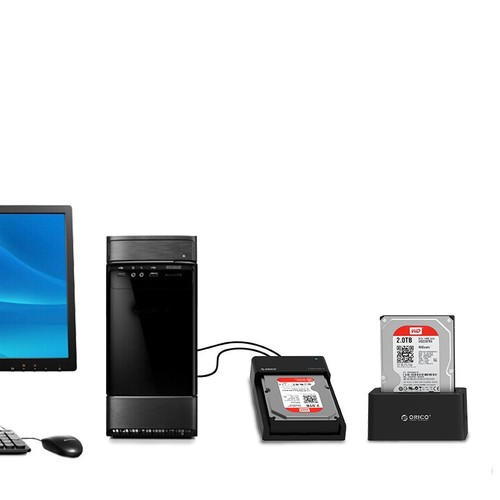 SATA External Hard Case Docking Station Tool Free For Windows 10/8/7/Vista/XP d - Photo 6/11
