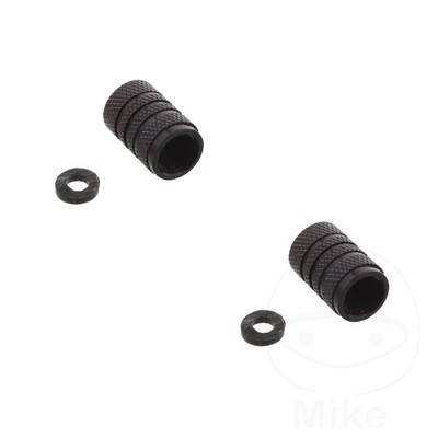 Valve Cap Set Aluminium Black 2Dcap10BK Fits Quadro 4 350 2015-2018