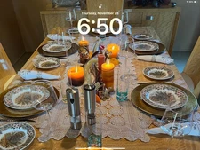 Thanksgiving Set Of 12 10” Dinner Plates & 12 8” Salad/desert  Mott Factory Set 