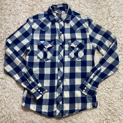 Salt Valley Western Shirt Mens Small Plaid Pearl Snap Cowboy