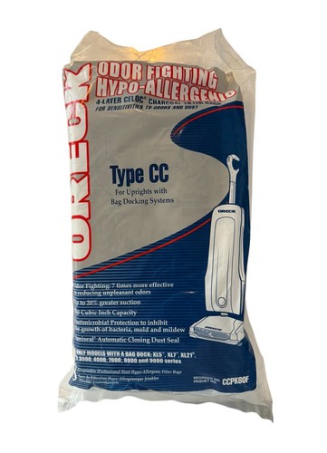 NEW Oreck Type CC HEPA Filter Vacuum Bags 4-Layer Celoc Charcoal 8-Pack CCPK80F