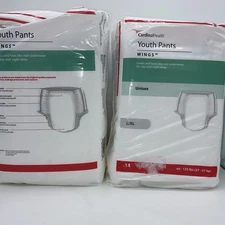 Cardinal Health Youth Pants Pull Ups L/XL 14 Count Each Pack Lot of 2 New Sealed