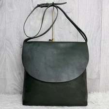 JURGEN LEHL Leather Crossbody Bag Khaki All Leather A4 Size Excellent Condition