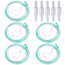 Nasenbrille Silikon 2m 5er Set Knickschutz Sauerstoffger&auml;t Komfort Atmung