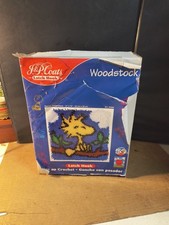J P Coats Woodstock Latch Hook Kit 25084 with Pre-Cut Yarn  Canvas