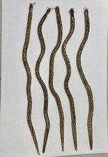 5 Vintage Hand Carved WOODEN SNAKES Jointed Articulated Folk Art SNAKE27" China