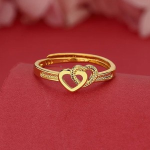 Authentic 24K Gold plated Double Heart Jewelry | Matte hearts with glossy outlines