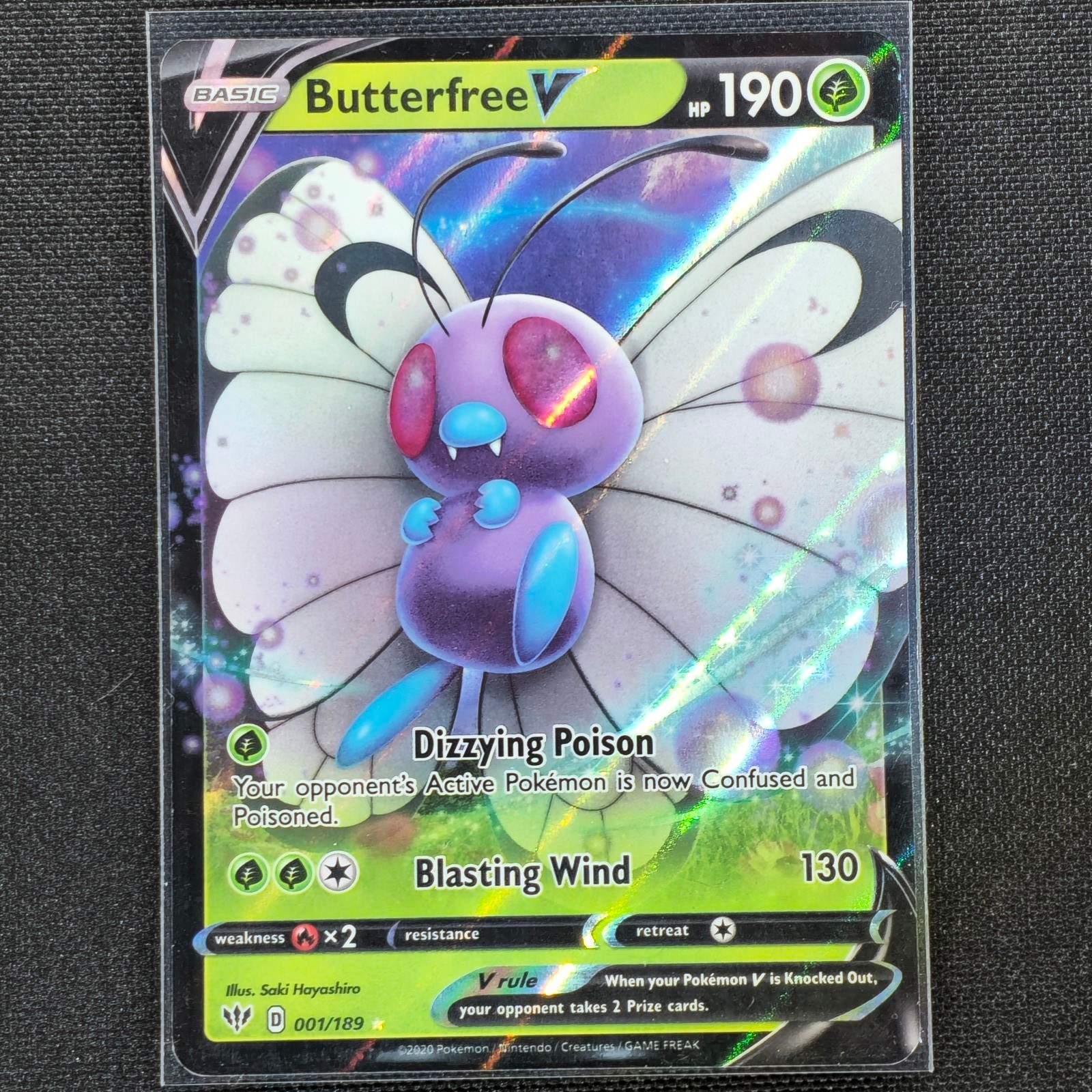 Butterfree V - 001/189 - Ultra Rare - Darkness Ablaze - Pokemon Card - NM/M