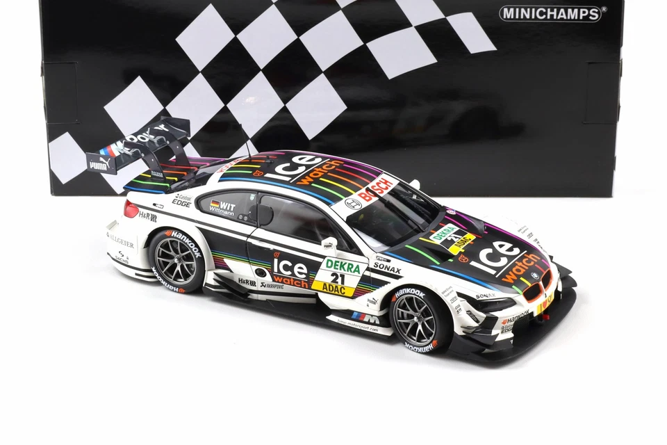 1:18 Minichamps BMW M3 E92 DTM Team Mtek #21 Ice Watch Wittmann 2013 - Immagine 2 di 4