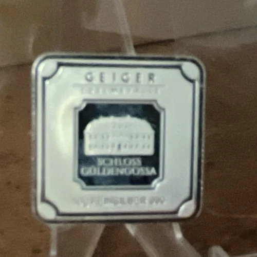 10g Geiger Edelmetalle Silver Bar Schloss Güldengossa .999 Fine
