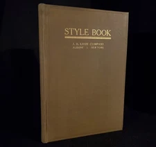 Style Book with Instructions, Suggestions and Helps - JB Lyon Company Albany HC