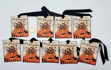 9-Halloween-Primitive-Farmhouse-Country-Linen Cardstock-Gift-Hang-Tags