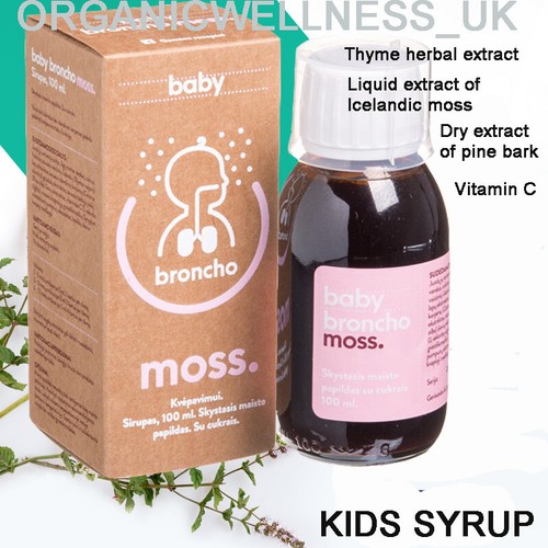 BRONCHO MOSS BABY 1+ THROAT SYRUP Tnyme+Icelandic Moss+Vit.C+Pine bark