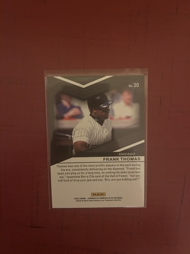 2023 Chronicles Donruss Elite Frank Thomas Parallel /199 - Picture 2 of 2
