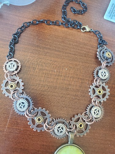 Handgefertigte Kitty Steam Punk Halskette - Bild 3 von 5