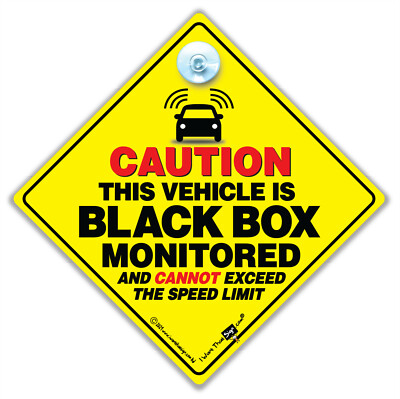 ACHTUNG BLACK BOX MONITORED Autoschild, Black Box Autoschild, Black Box Schild
