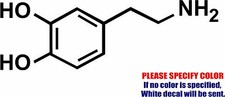 Dopamine Molecule Decal Sticker JDM Funny Vinyl Car Window Bumper Truck Boat 12"